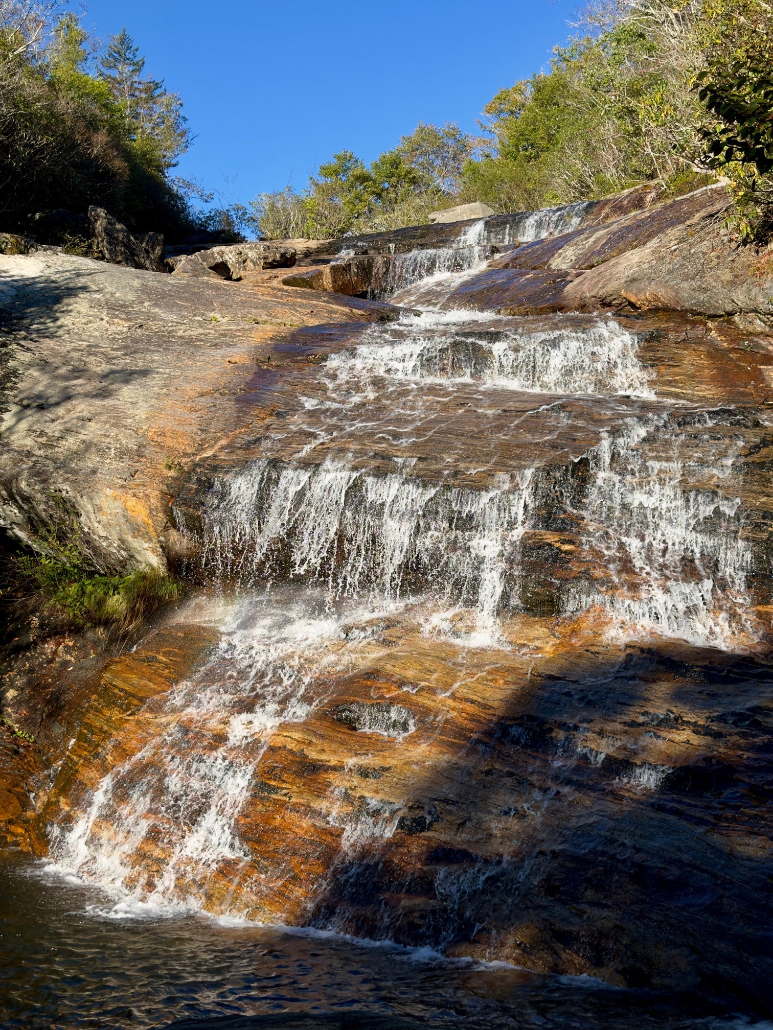 A great fall waterfall hike in Asheville — trail photo